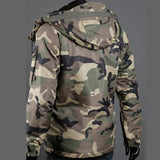 Christmas Autumn and winter men's camouflage zipper hooded jacket fashion hit color Parker warm  coat jacket