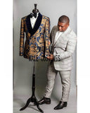 New Elegant 2020 Costume Homme Shawl Lapel Black Jacquard Dinner Party Groom Wear Men Wedding Suits For Men Prom Tuxedo Blazer