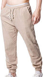 2020 men Cotton and linen trousers Calcas De Linho Verao Calcas Dos Homens Com Cordao Soltas Pantalones Hombre Solidos Harem Pan