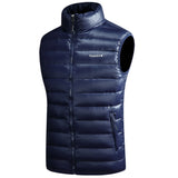 Winter Warm Down Vest For Men Autumn Casual Male White Duck Down Parka Sleeveless Jacket Varsity Mens Thick Ultralight Waistcoat