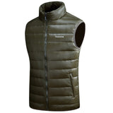 Winter Warm Down Vest For Men Autumn Casual Male White Duck Down Parka Sleeveless Jacket Varsity Mens Thick Ultralight Waistcoat